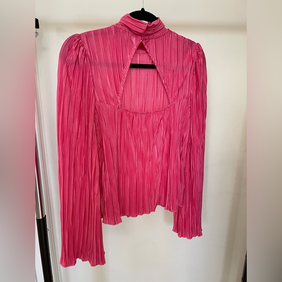 River Island Pink Pleated Blouse - Picture 3 of 5